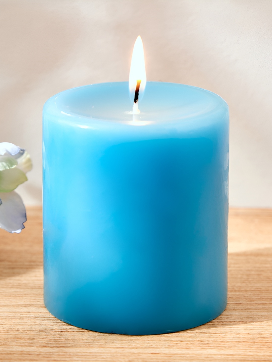 

Home Centre Blue Wax Refresh Blueberry Scented Pillar Candles