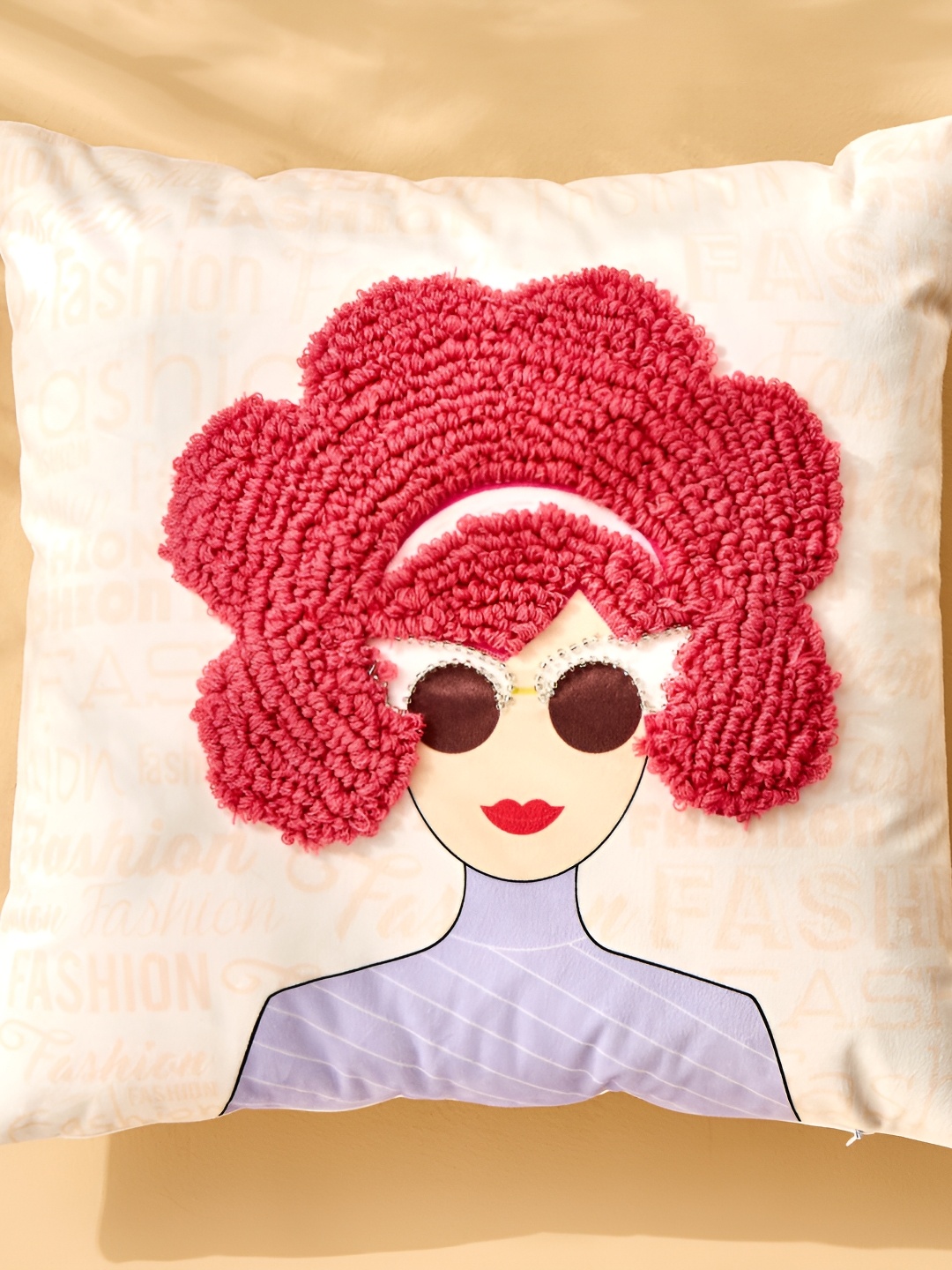 

Home Centre White & Red Printed Filled Cushion