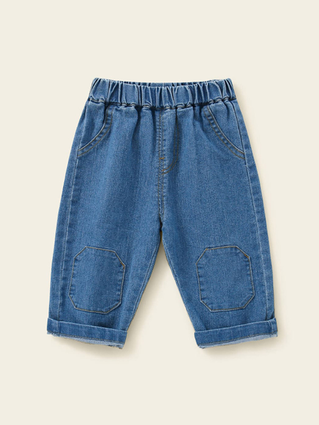 

INCLUD Girls Clean Look Light Fade Cotton Jeans, Blue