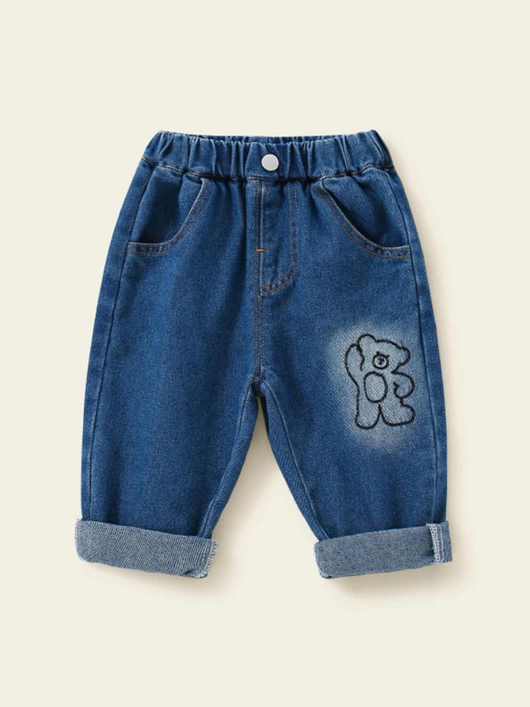 

INCLUD Girls Clean Look Cotton Jeans, Blue