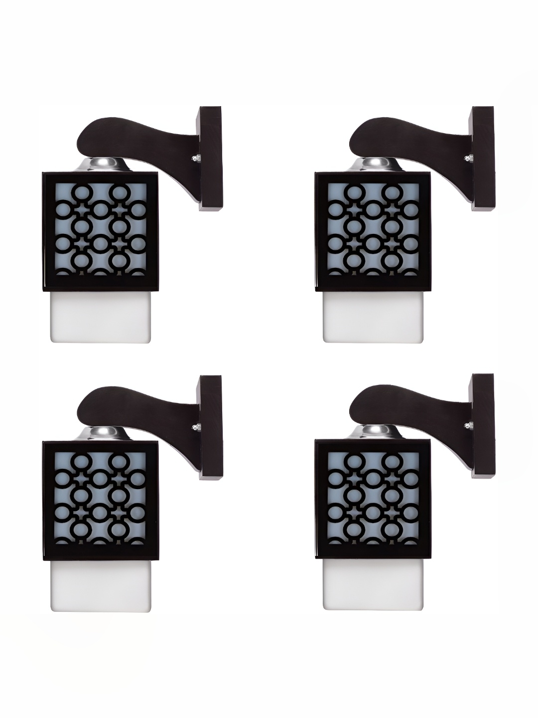 

1ST TIME White & Black 4 Pieces Textured Wooden Contemporary Wall Lamp