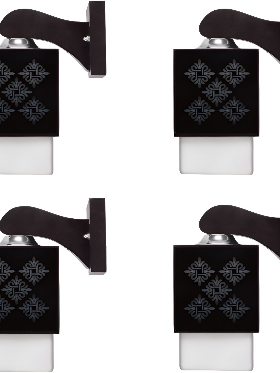 

1ST TIME White & Black Textured Wood Contemporary Square Shaped Wall Lamp