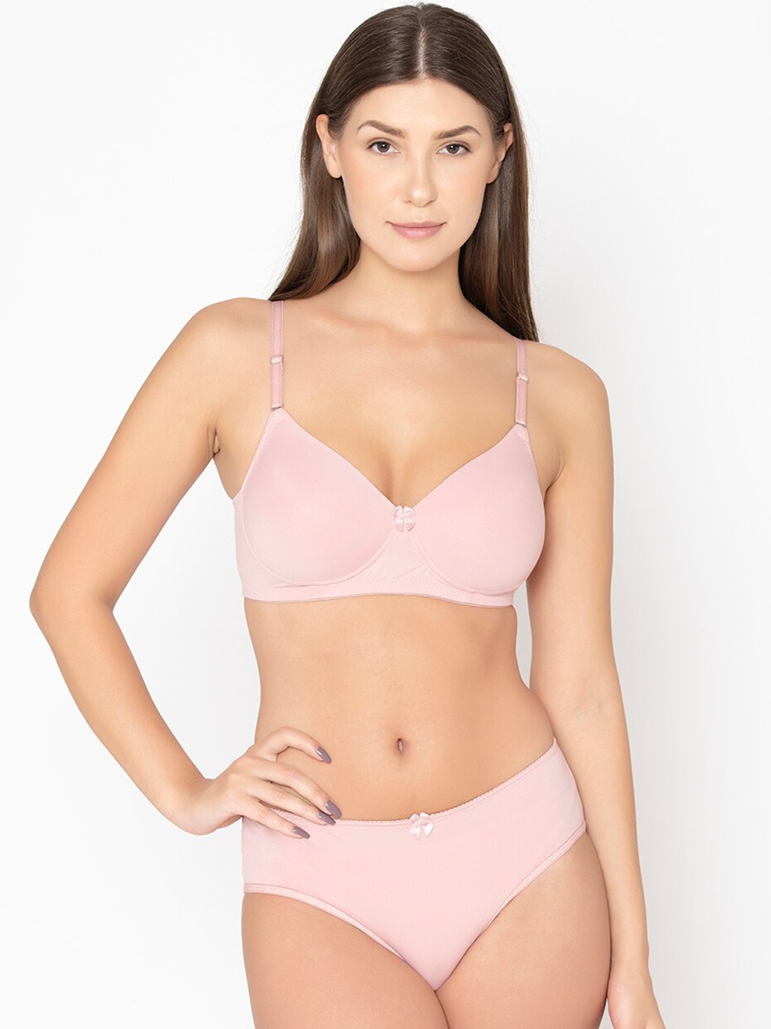 

B'ZAR Lightly Padded Lingerie Set, Pink