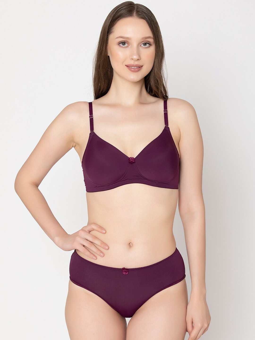 

B'ZAR Non-Wired Lightly-Padded Lingerie Set, Purple