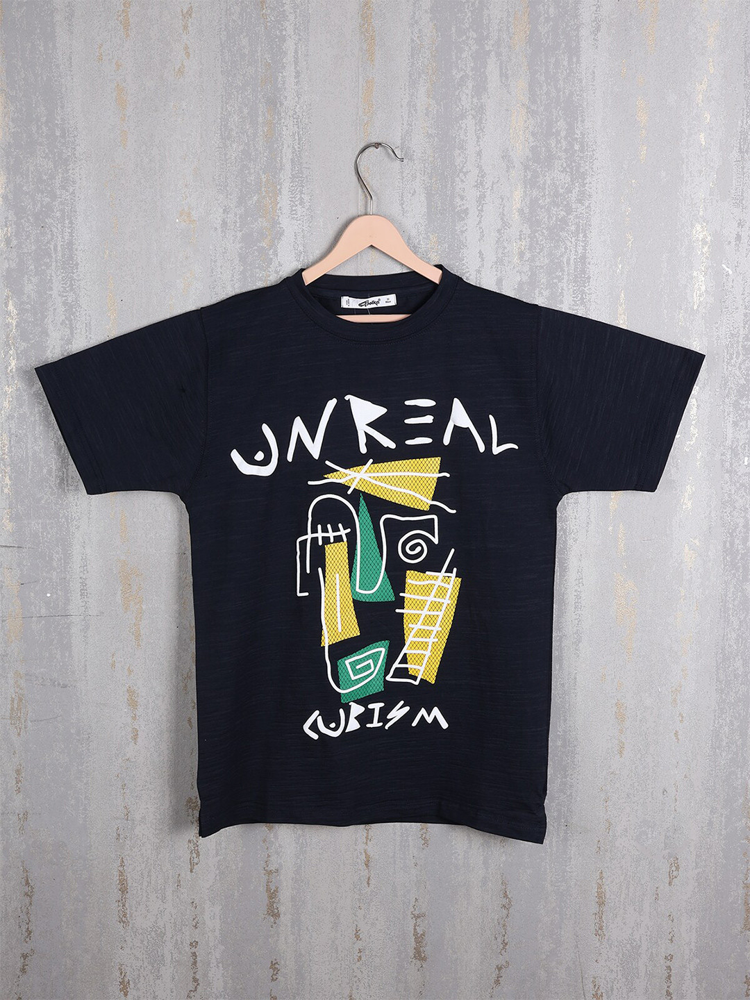 

Albion Boys Graphic Printed Cotton T-shirt, Black