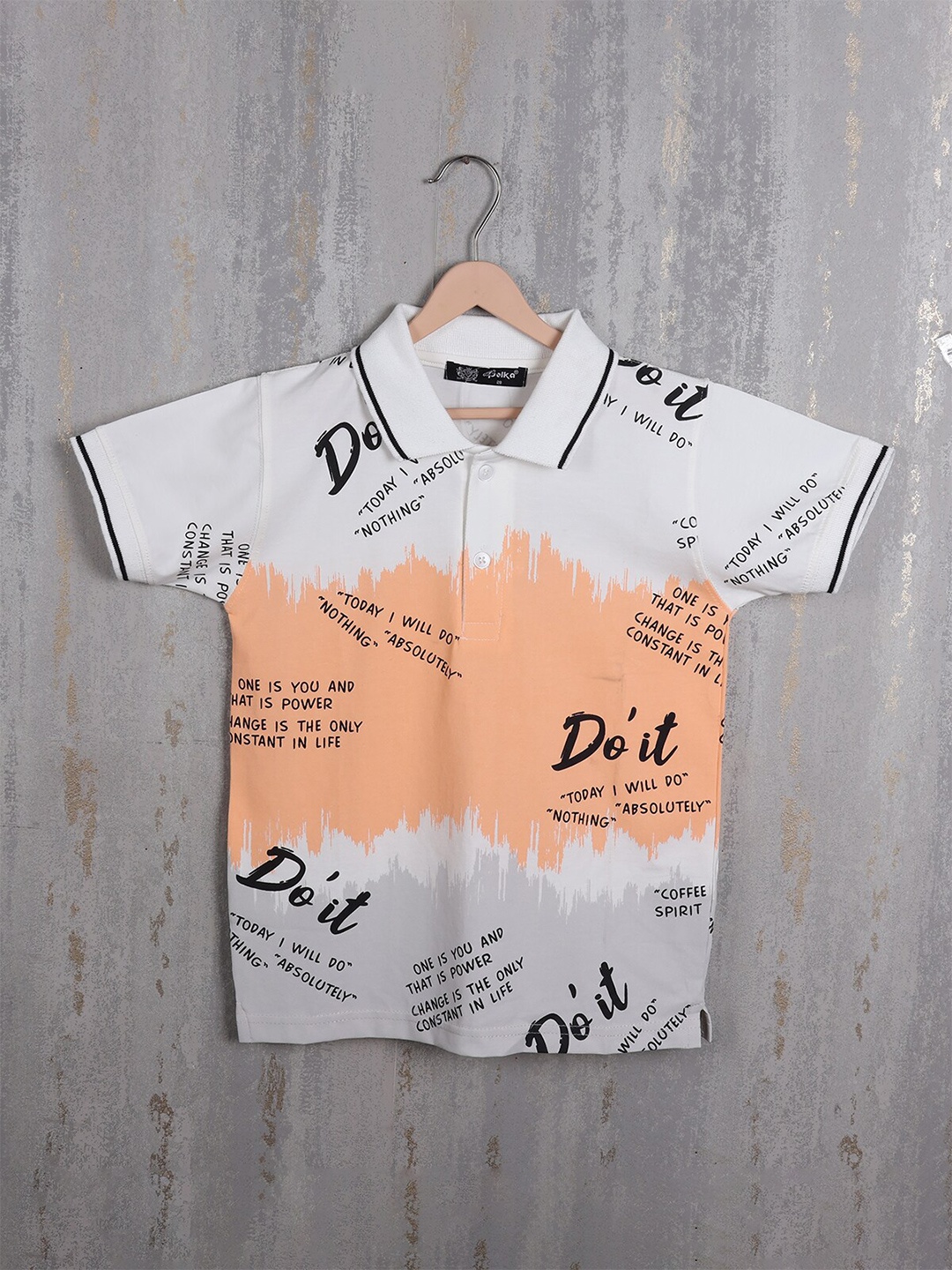 

Albion Boys Dyed Polo Collar Cotton T-shirt, Orange