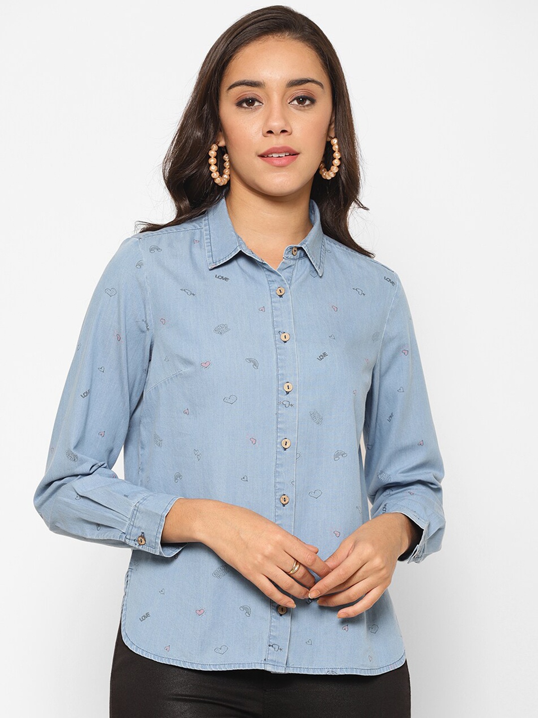 

HOUSE OF KKARMA Conversational Printed Casual Shirt, Blue