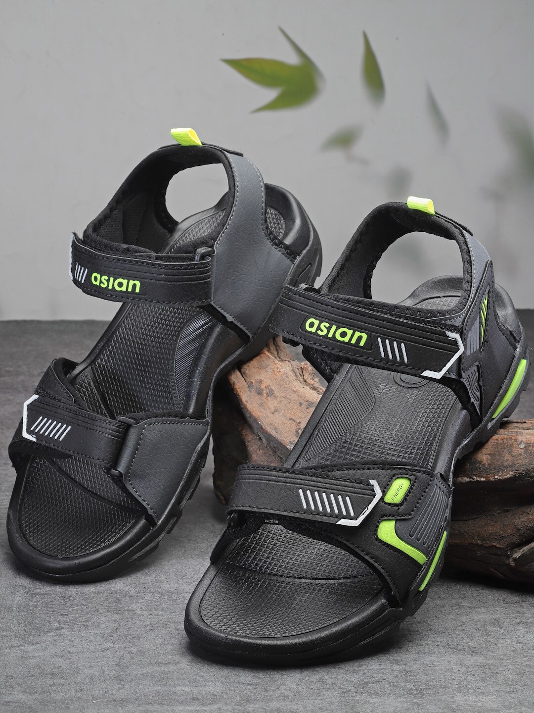 

ASIAN VISTARA-02 Men Sports Sandals, Black