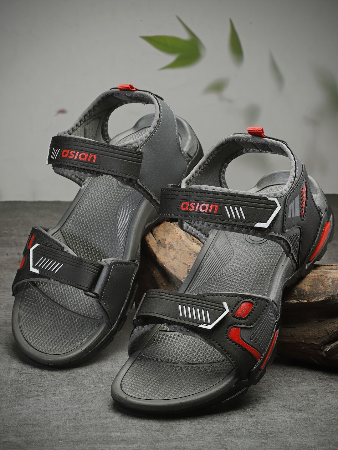 

ASIAN Men Vistara-02 Sports Sandal, Black