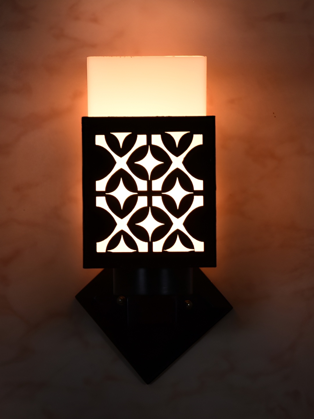 

1ST TIME White & Black Textured Wooden Contemporary Wall Lamp