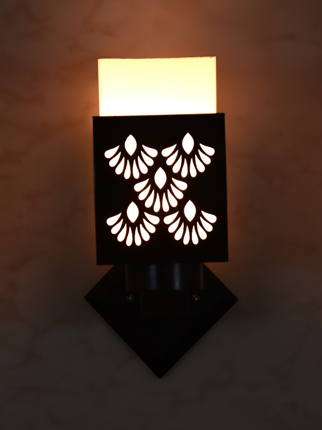 

1ST TIME White & Black Wooden Square Shaped Wall Lamp