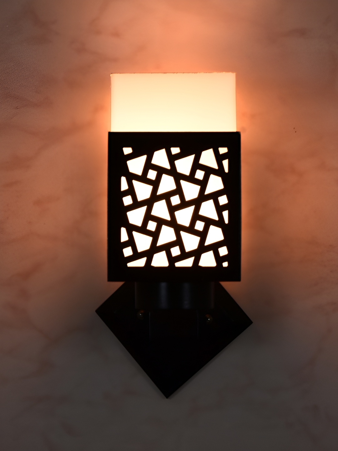 

1ST TIME White & Black Textured Wooden Contemporary Wall Lamp