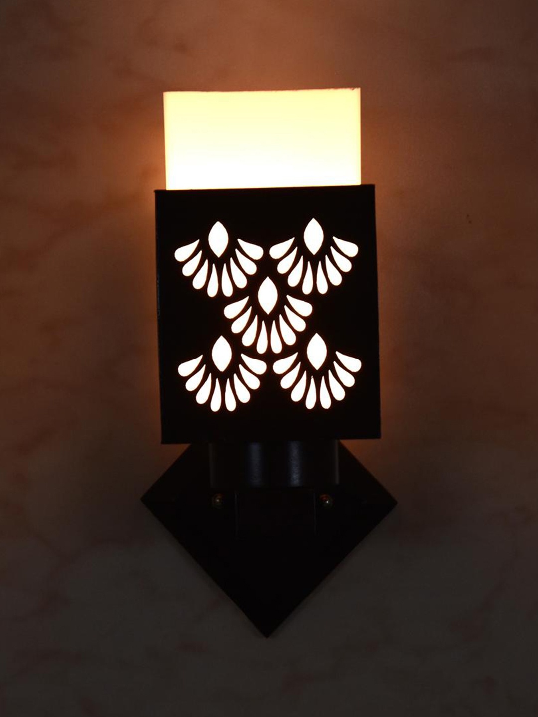 

1ST TIME White & Black Wooden Square Shaped Contemporary Wall Lamp