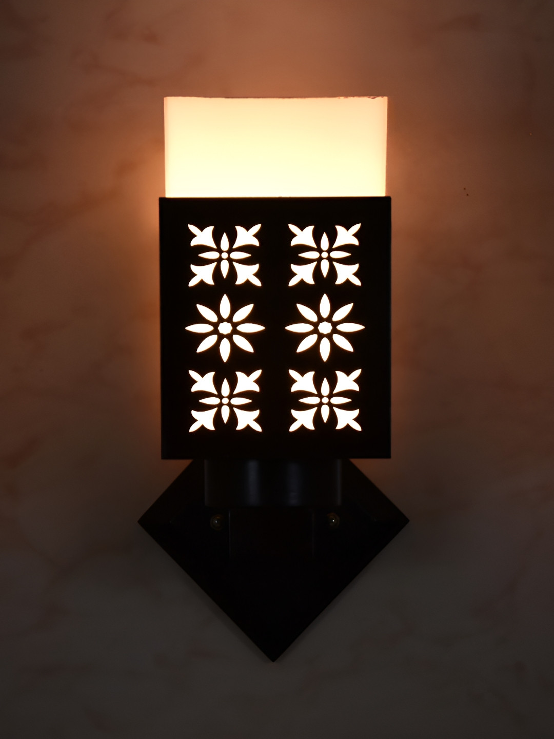 

1ST TIME White & Black Wooden Contemporary Square Shaped Wall Lamp