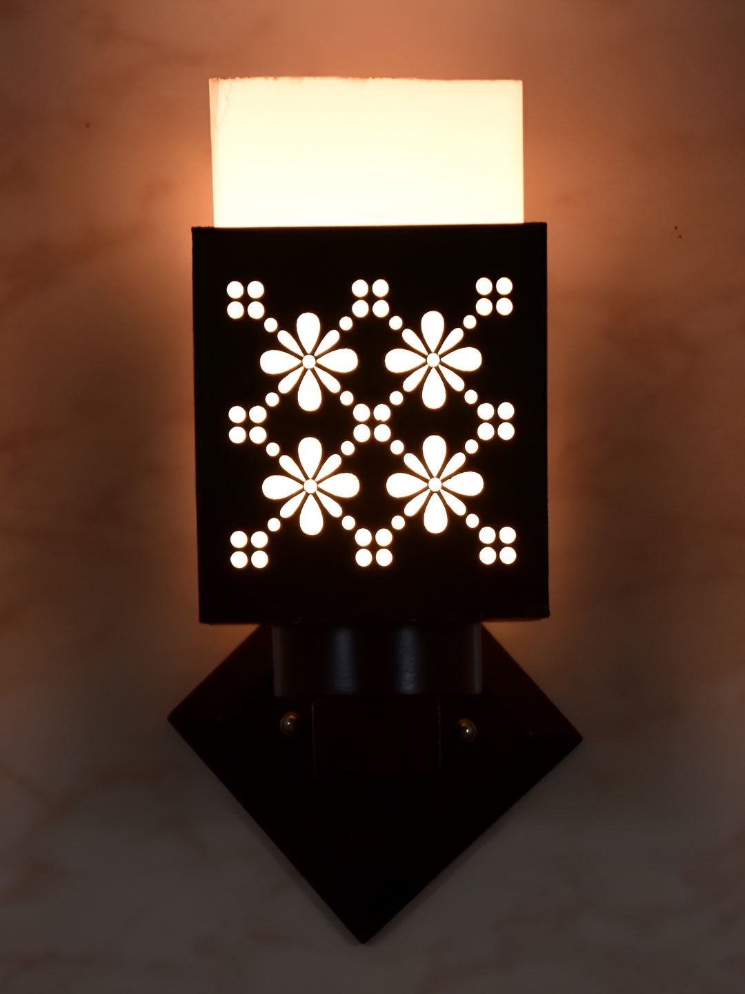 

1ST TIME White & Black Wooden Contemporary Square Shaped Wall Lamp