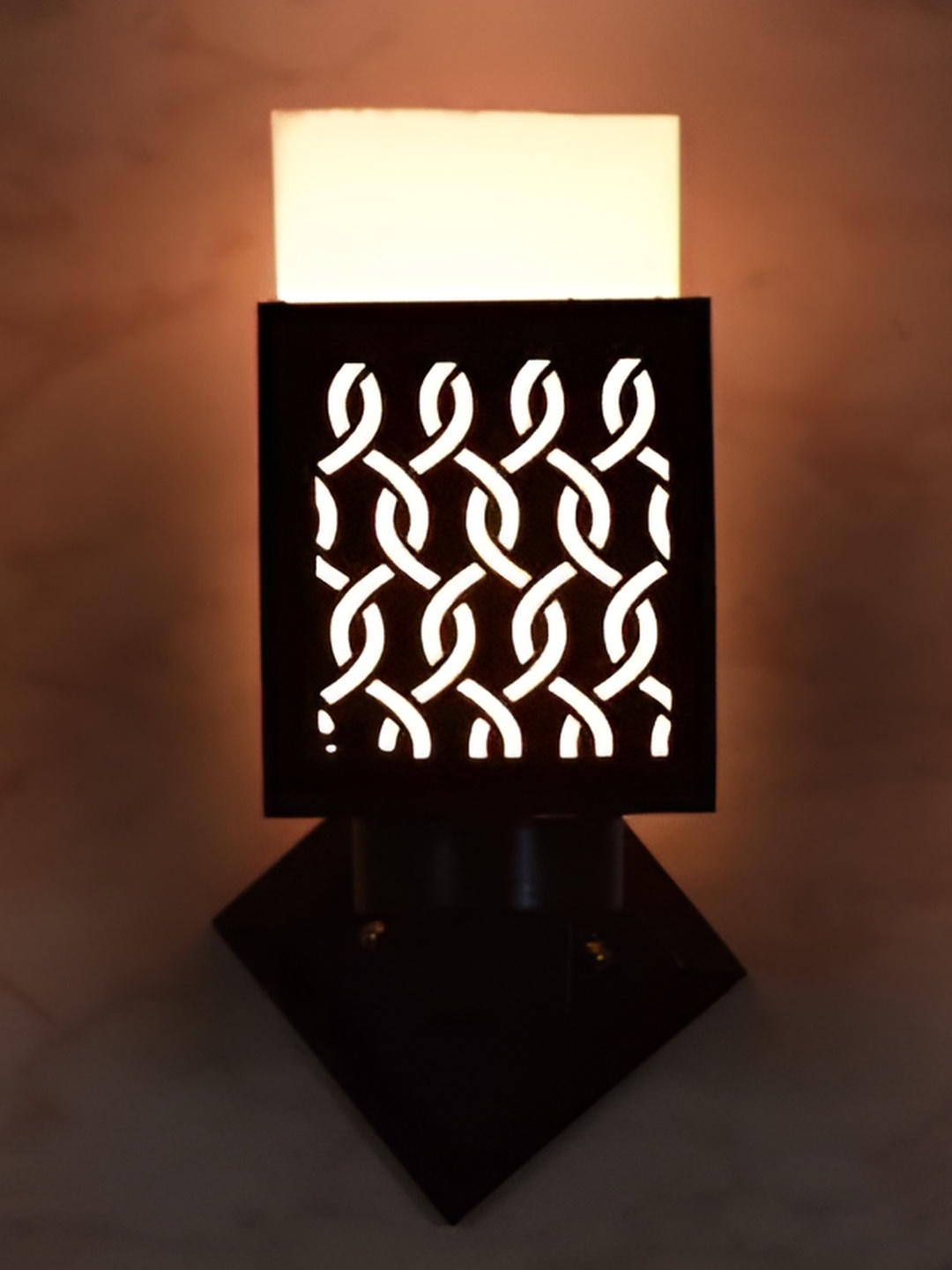 

1ST TIME White & Black Wooden Square Shaped Contemporary Wall Lamp