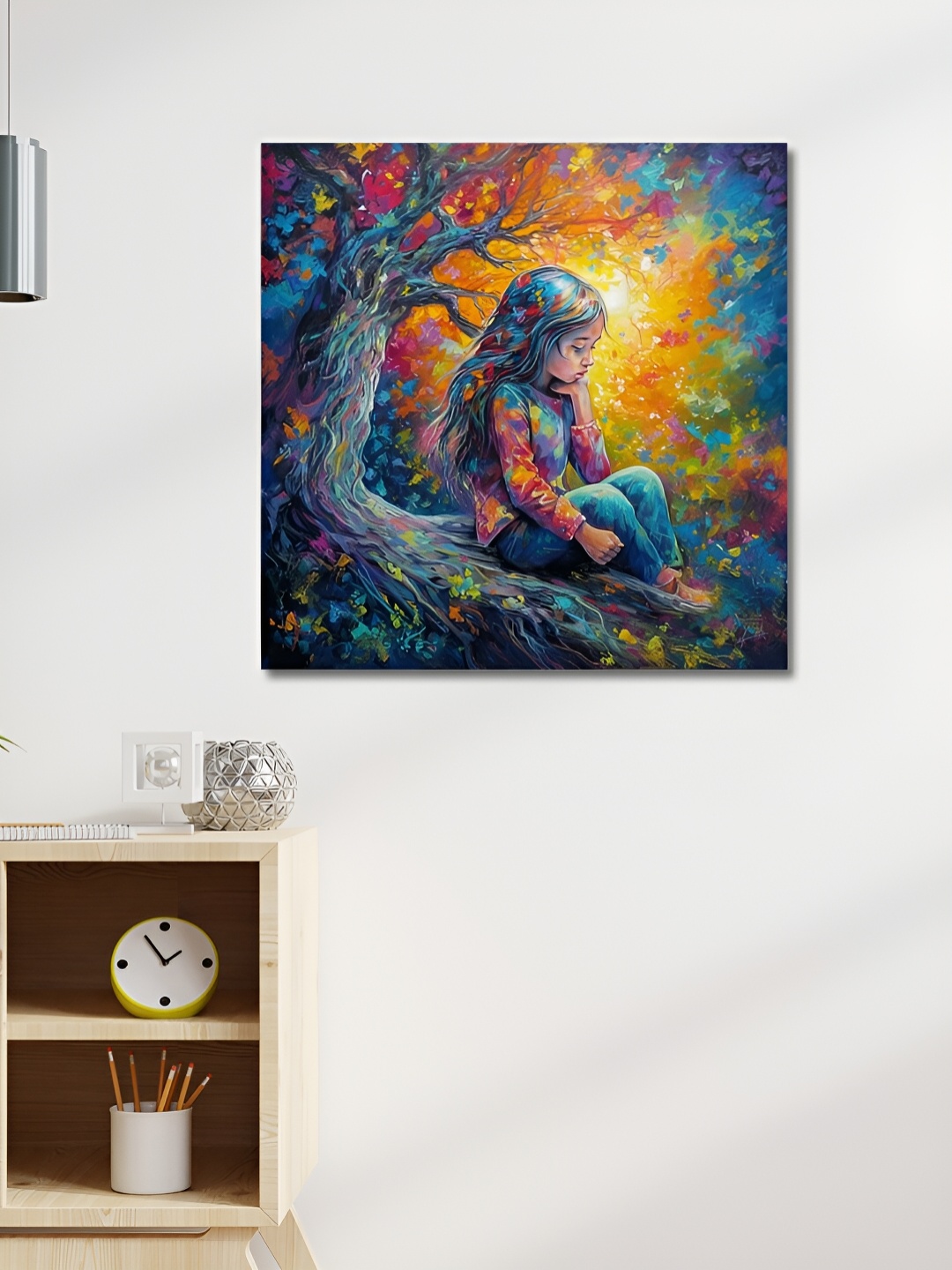 

OLIVE TREE Blue & Yellow Canvas Wall Art