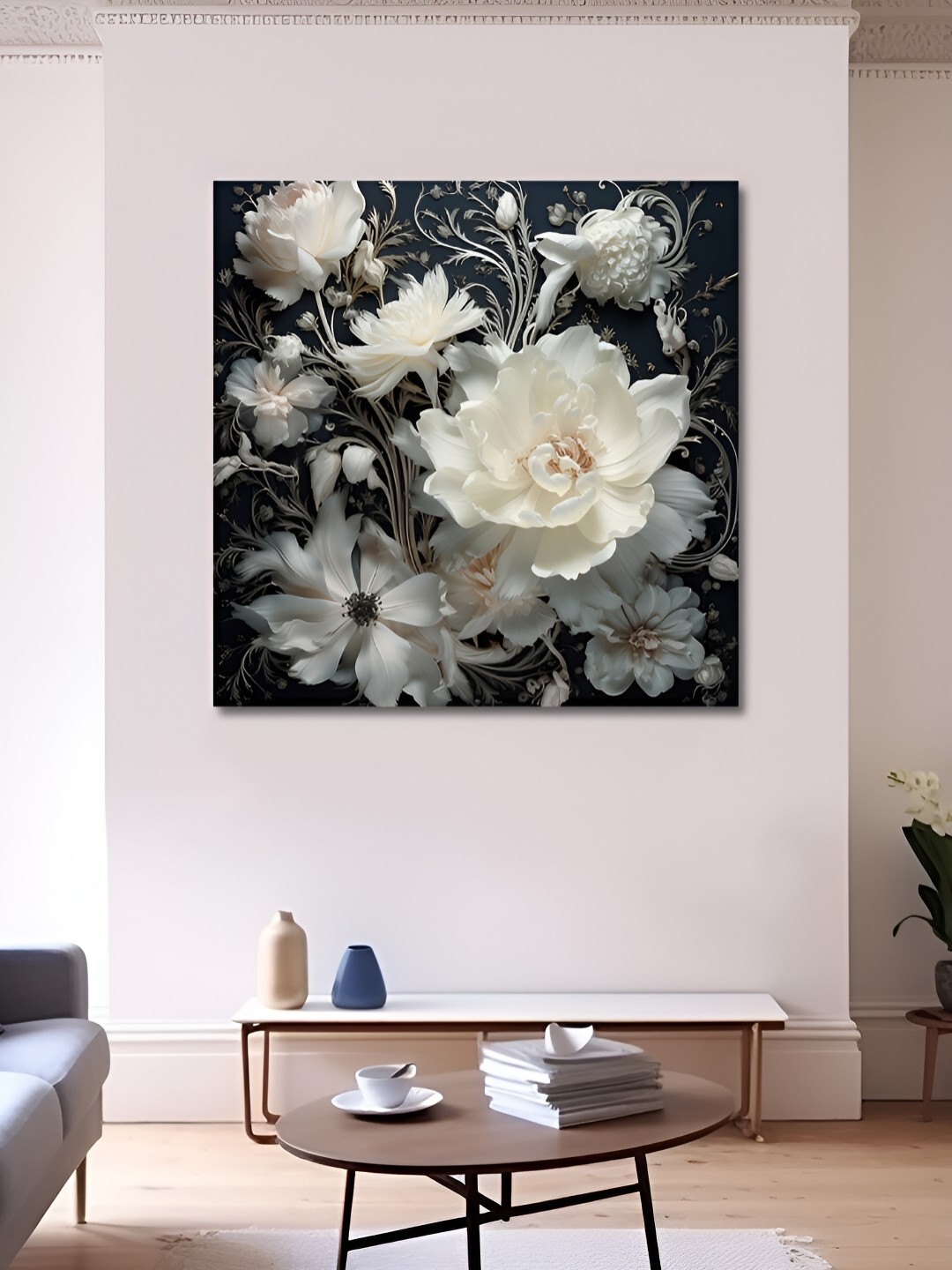 

OLIVE TREE White & Black Canvas Floral and Botanical Wall Art