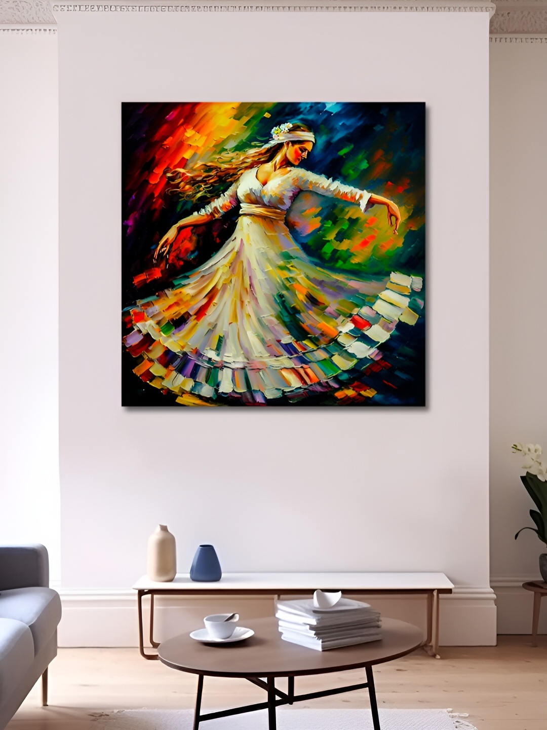 

OLIVE TREE White & Orange Canvas Wall Art