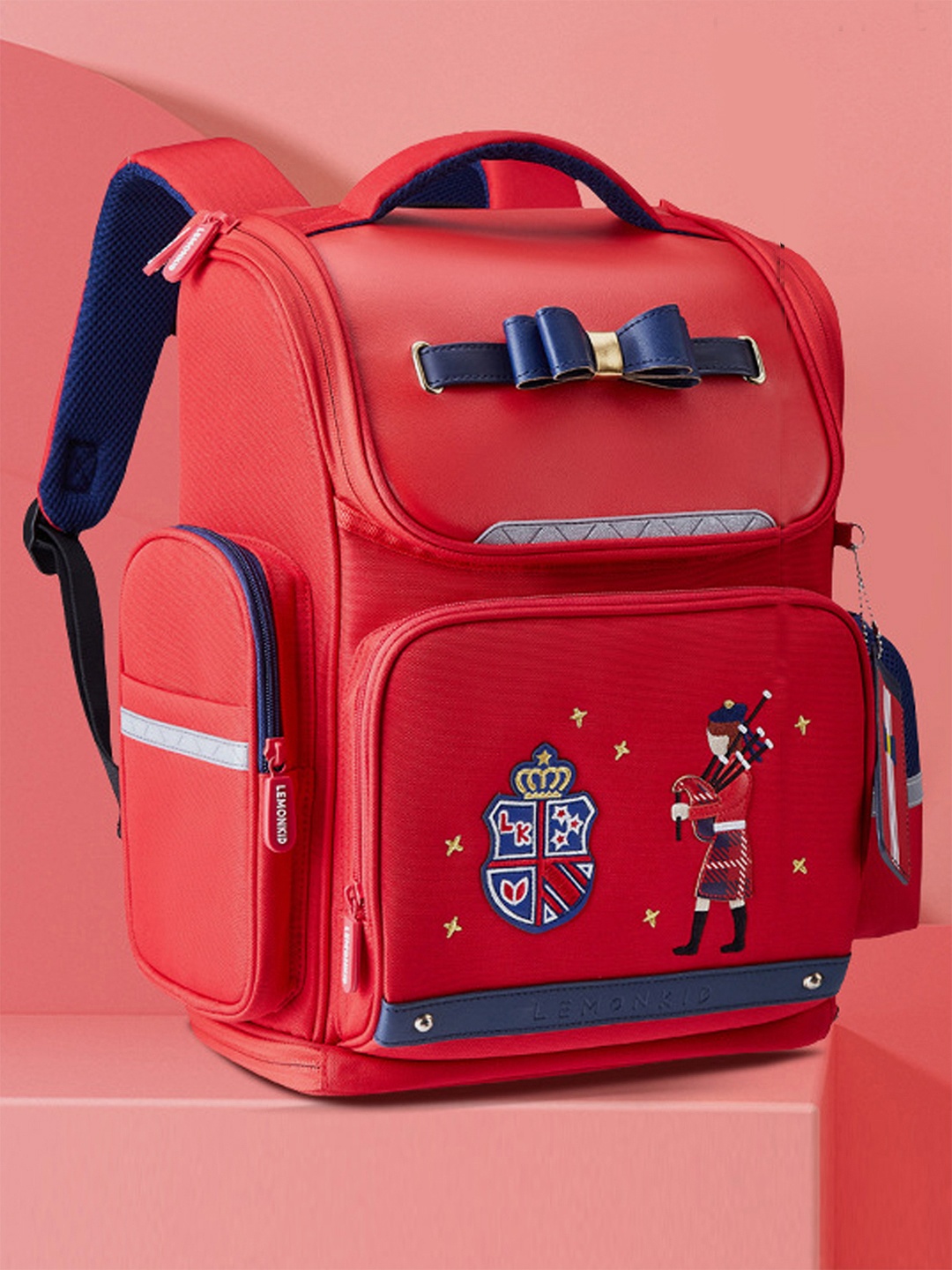 

Little Surprise Box LLP Kids Colourblocked Backpack, Red