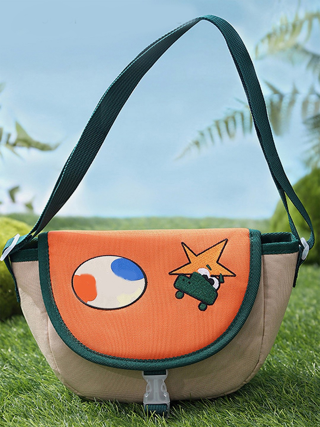 

Little Surprise Box LLP Kids Printed Structured Sling Bag, Orange