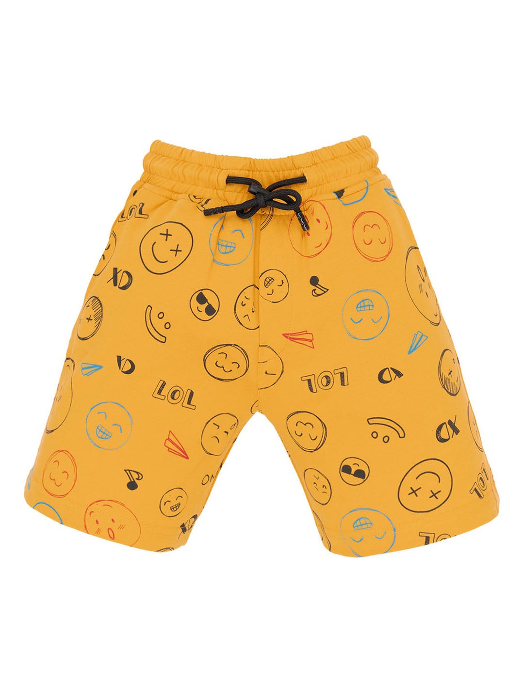 

Status Quo Boys Conversational Printed Regular Shorts, Mustard