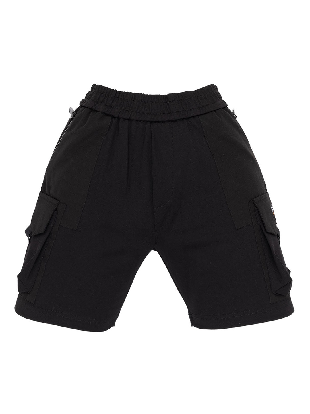 

Status Quo Boys Mid Rise Cargo Shorts, Black