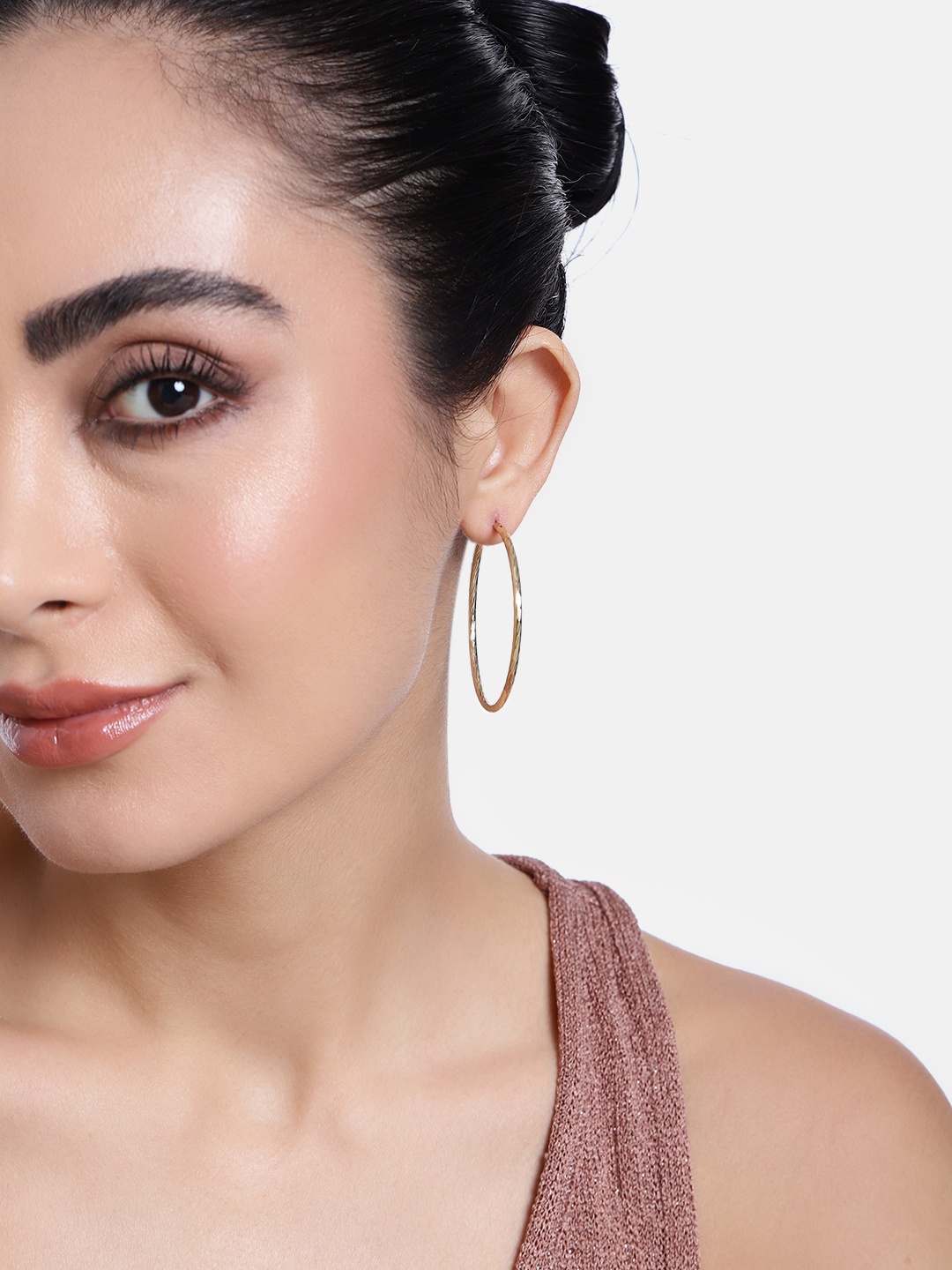 

Estele Gold-Plated Circular Hoop Earrings