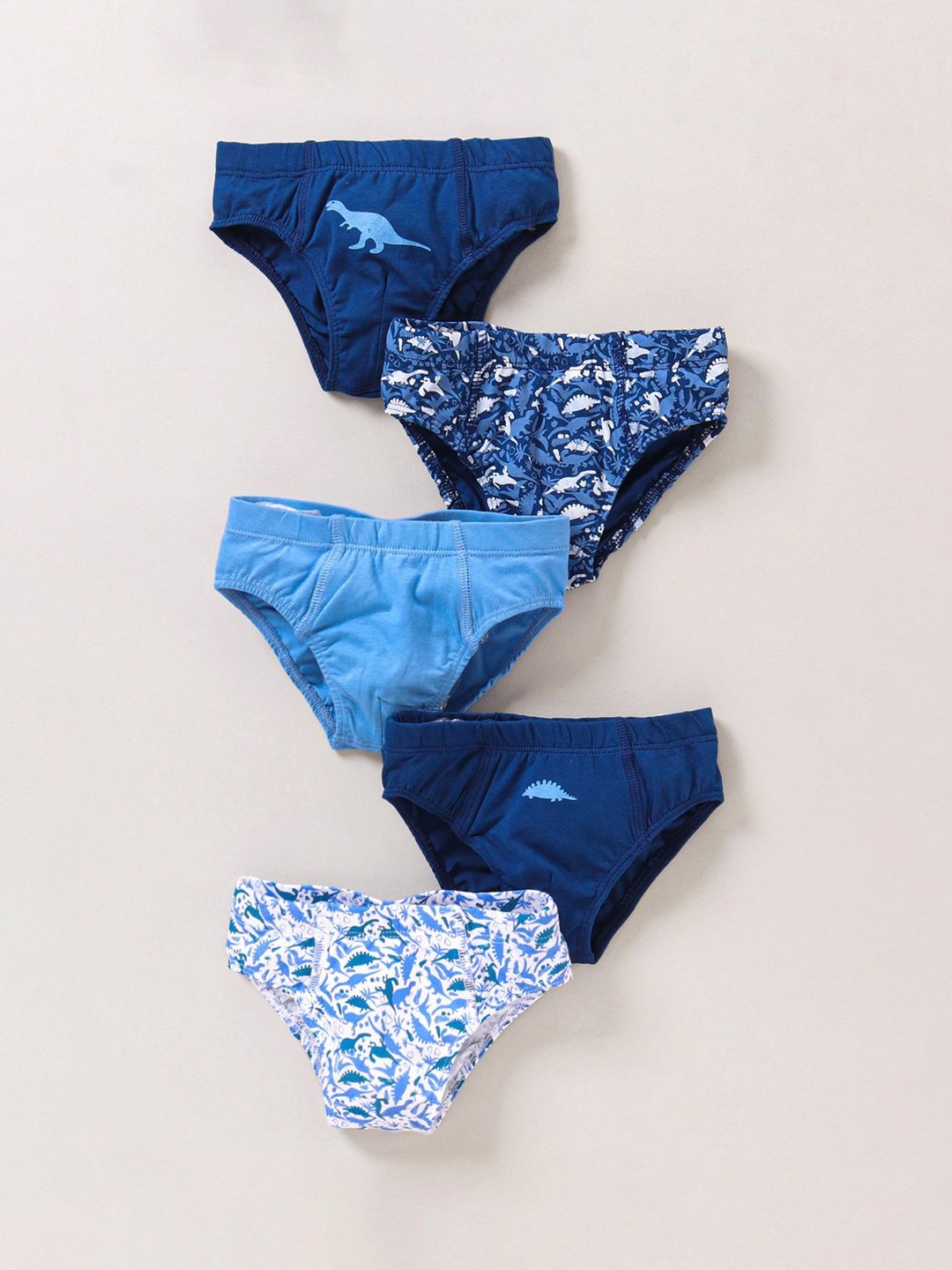 

Honeyhap Infant Boys Pack Of 5 Printed Basic Briefs 9345515, Blue