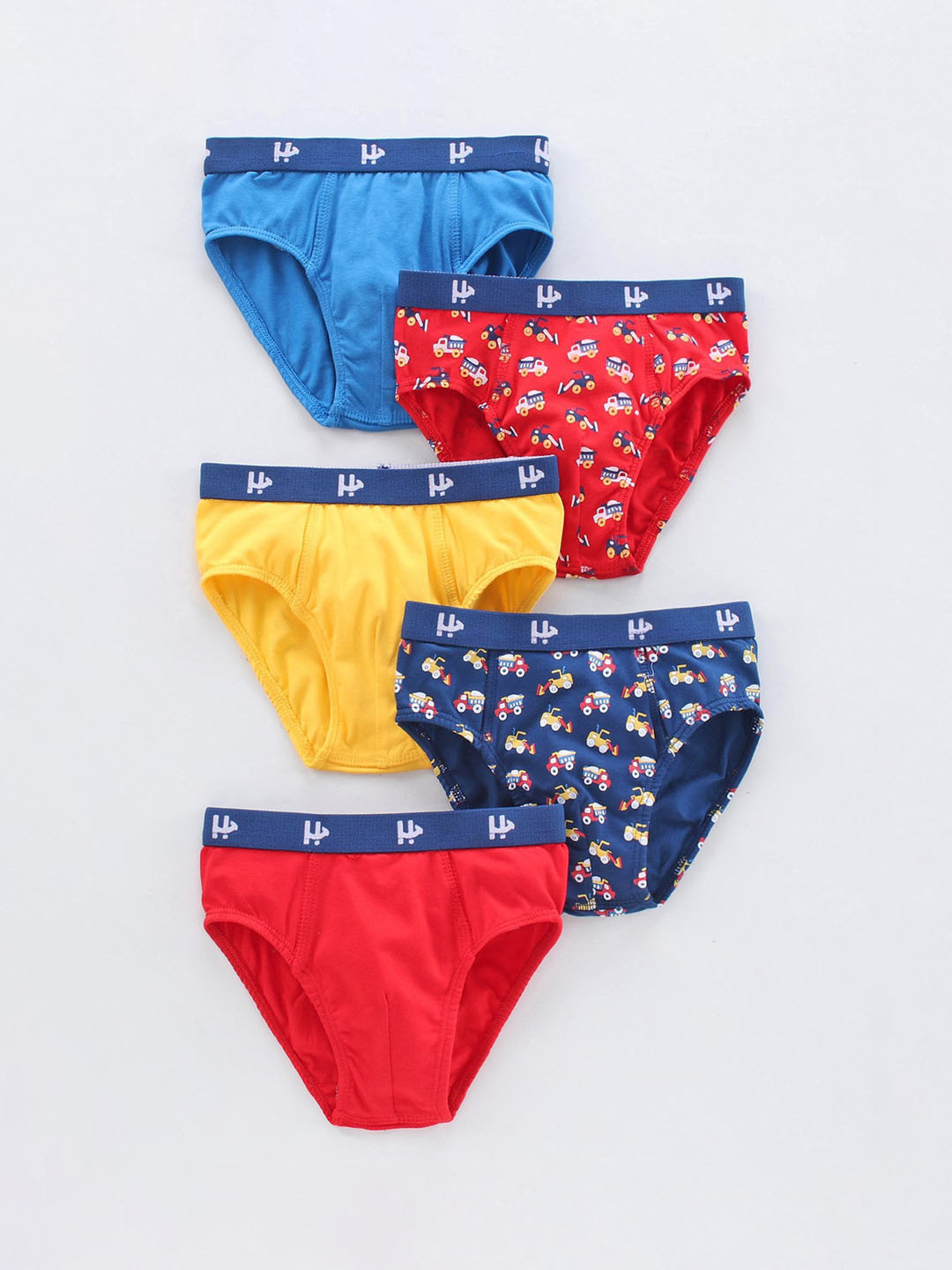 

Honeyhap Boys Pack Of 5 Pure Cotton Basic Briefs, Yellow