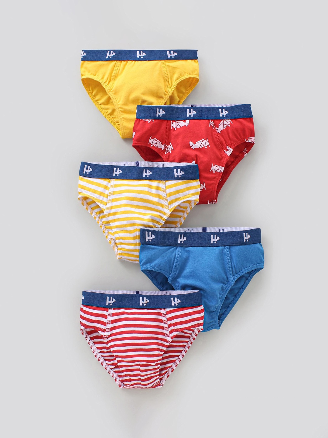 

Honeyhap Pack Of 5 Pure Premium Cotton Basic Briefs, Yellow