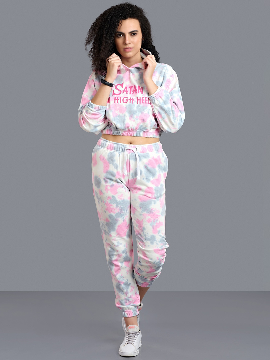 

GO DEVIL Printed Pure Cotton Sweatshirt & Joggers, White