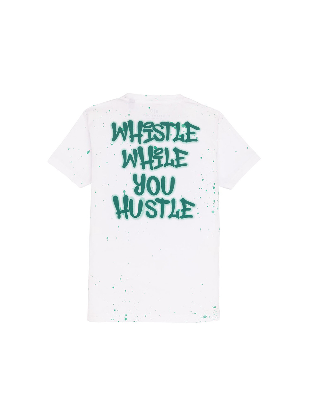 

Status Quo Boys Typography Printed Round Neck Cotton T-shirt, White