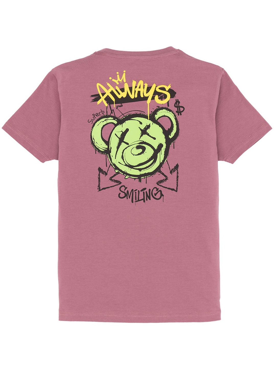 

Status Quo Boys Typography Printed Round Neck Short Sleeves Cotton T-shirt, Maroon