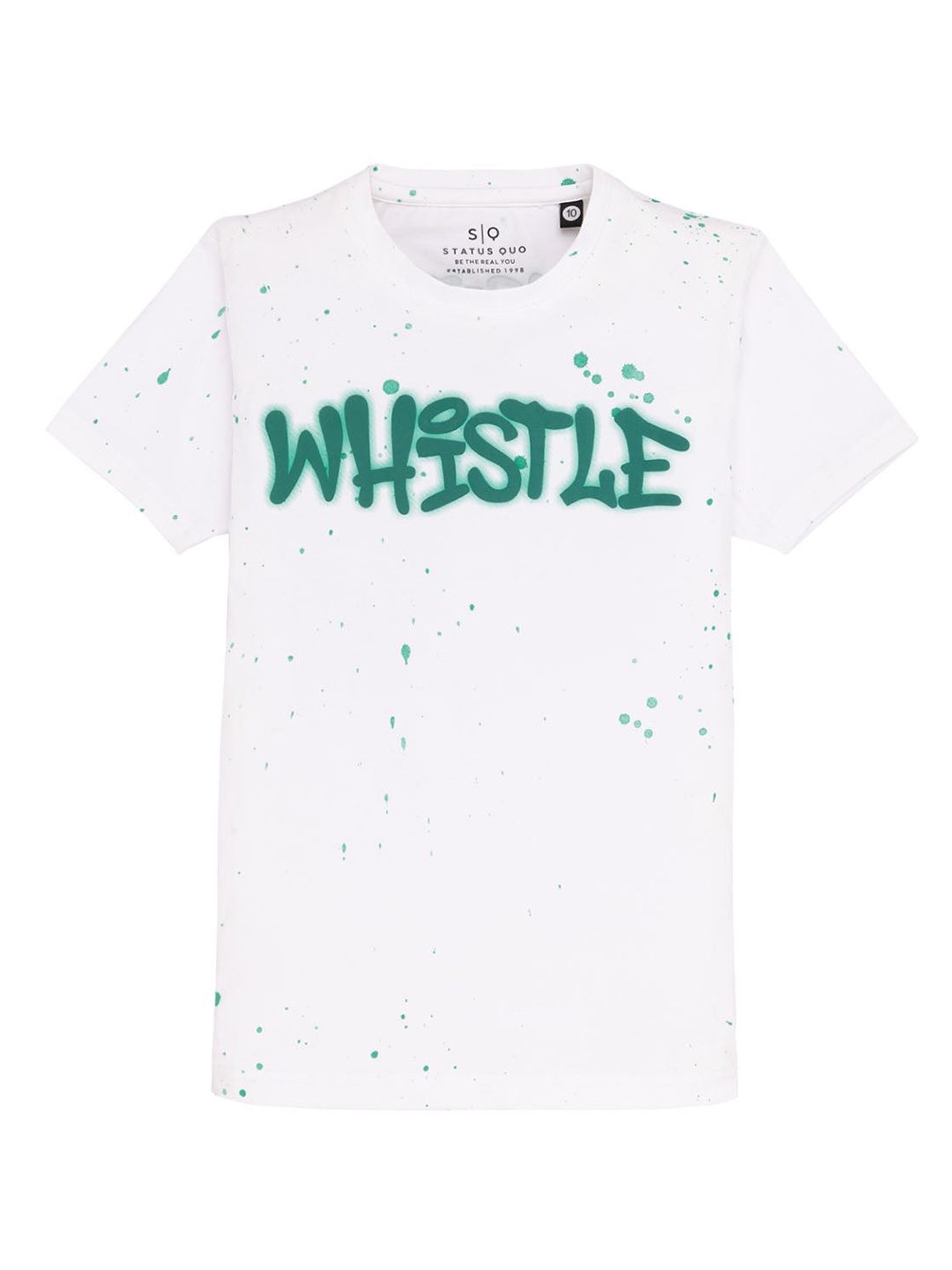 

Status Quo Boys Printed Round Neck Short Sleeves Cotton T-shirt, White