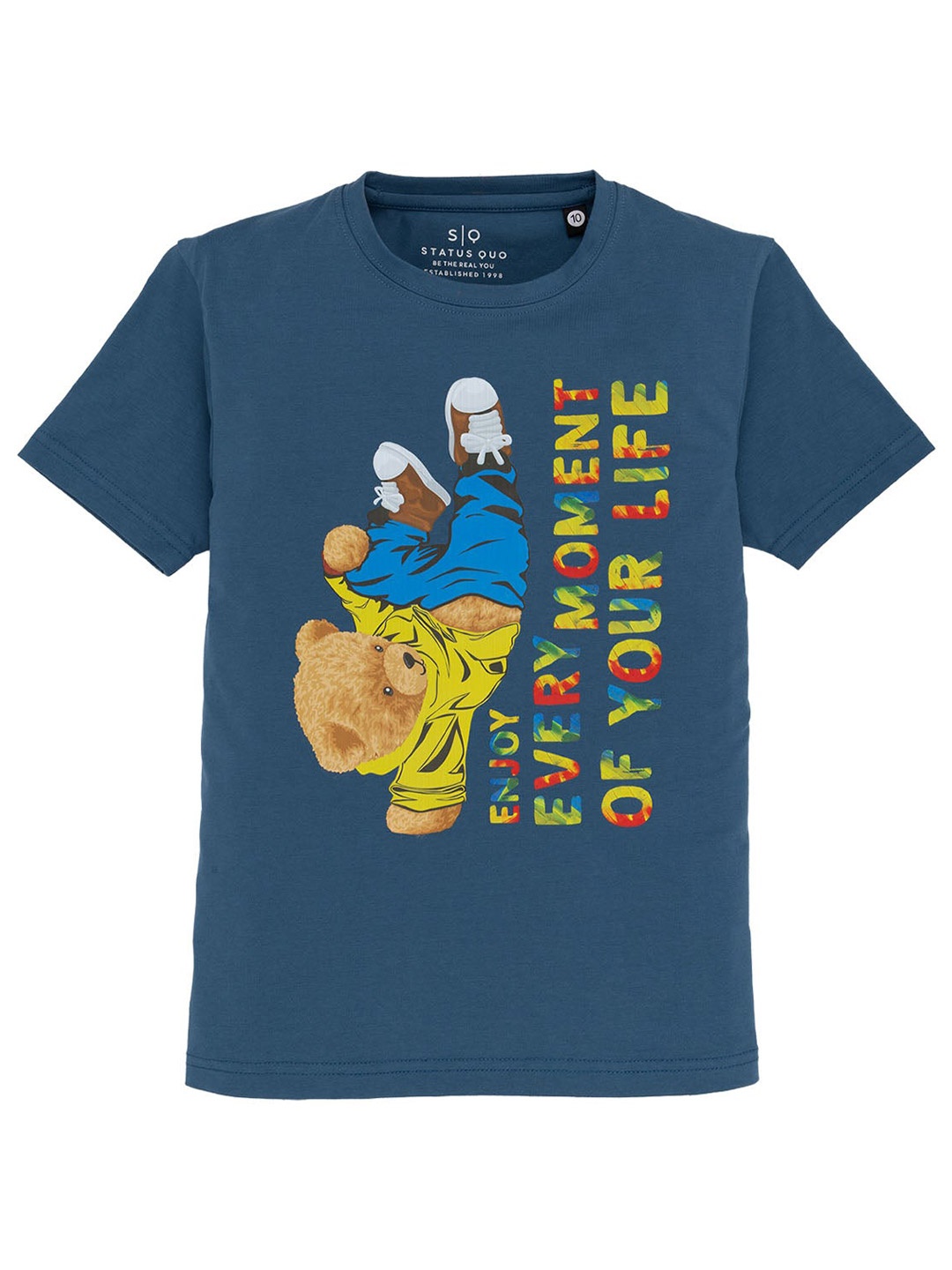 

Status Quo Boys Printed Cotton T-shirt, Blue