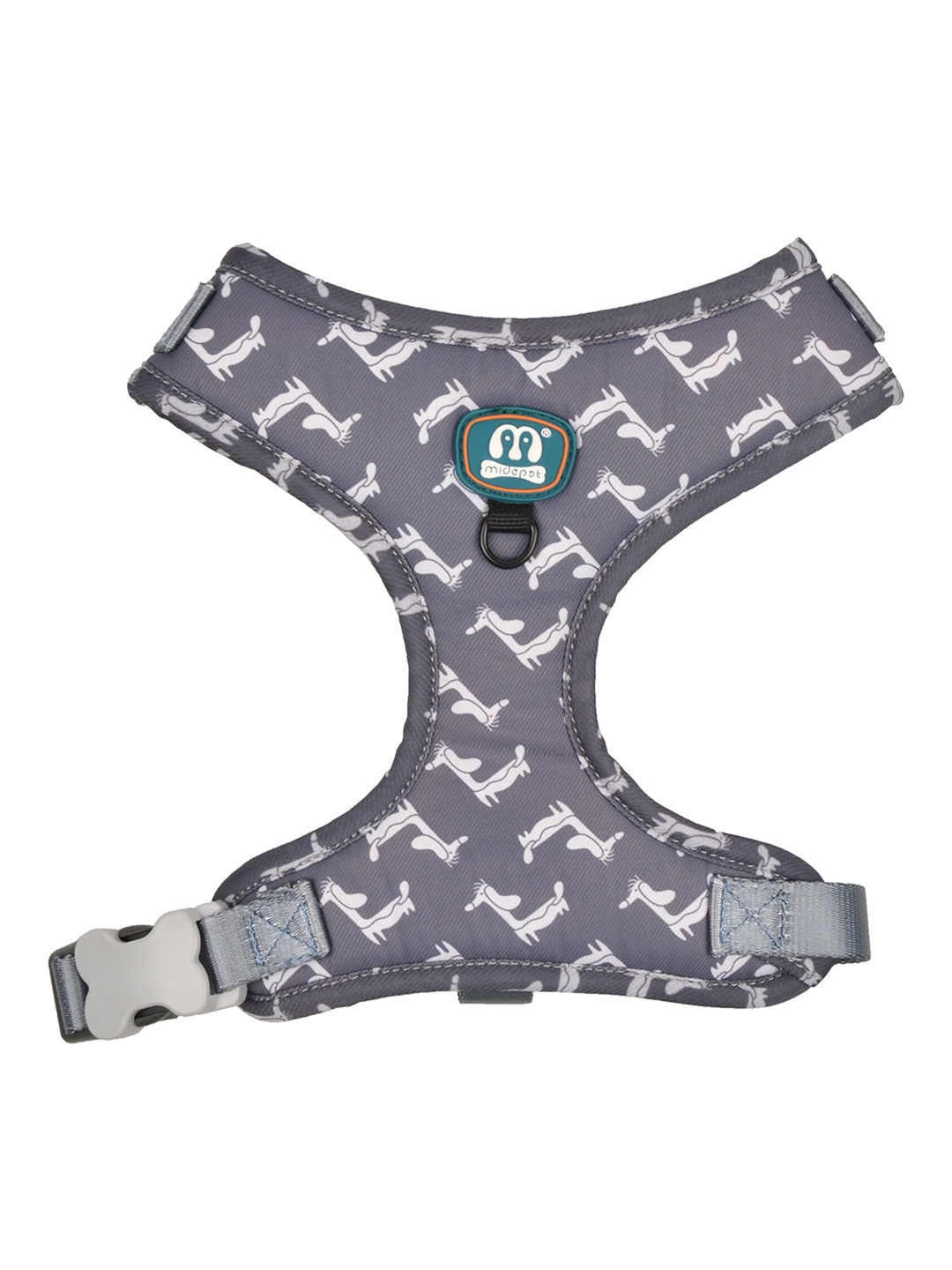 

Emily pets Printed Adjustable Step in Breathable Pet Harness, Grey