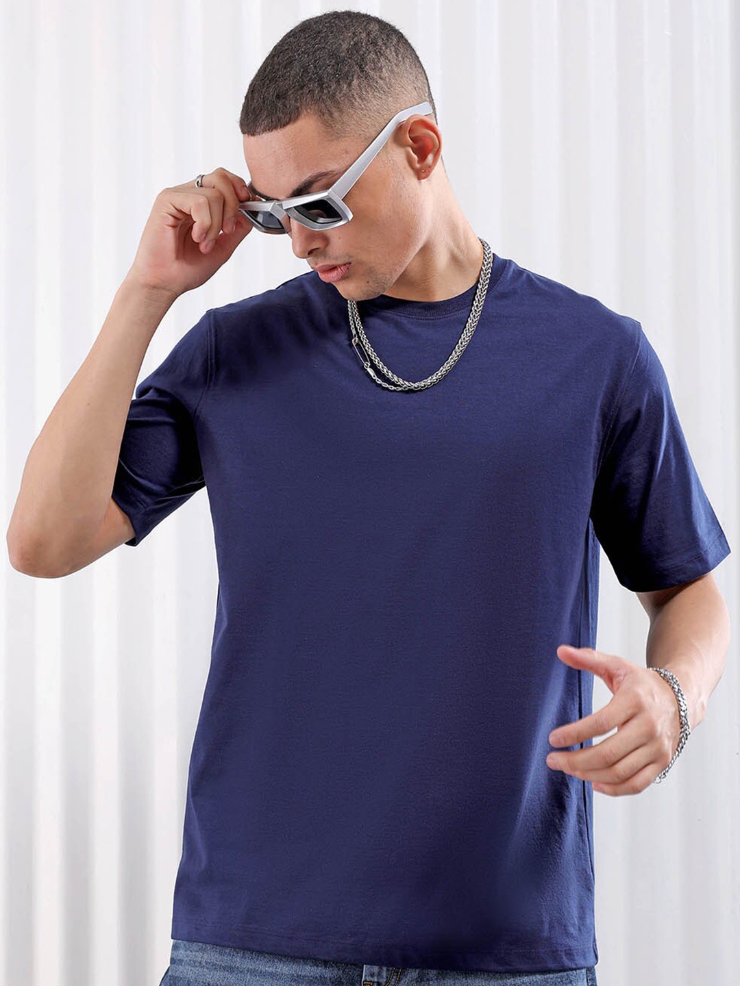 

The Indian Garage Co Round Neck Short Sleeves T-shirt, Navy blue