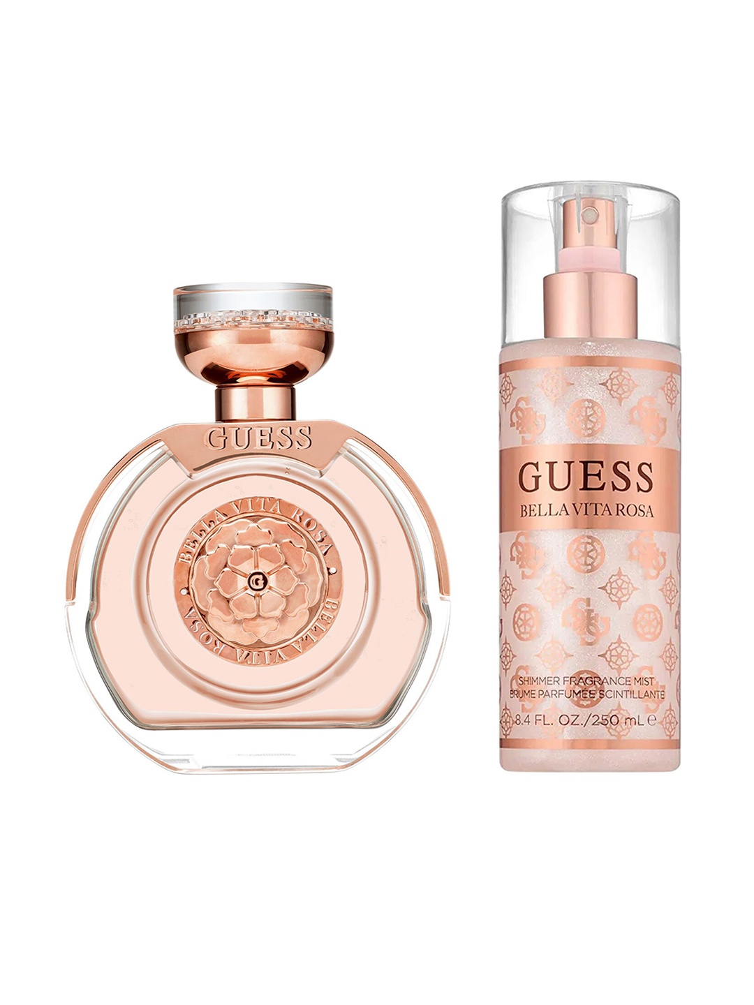 

GUESS Women Bella Vita Rosa Eau De Toilette - 30ml & Shimmer Fragrance Mist - 250ml, Transparent