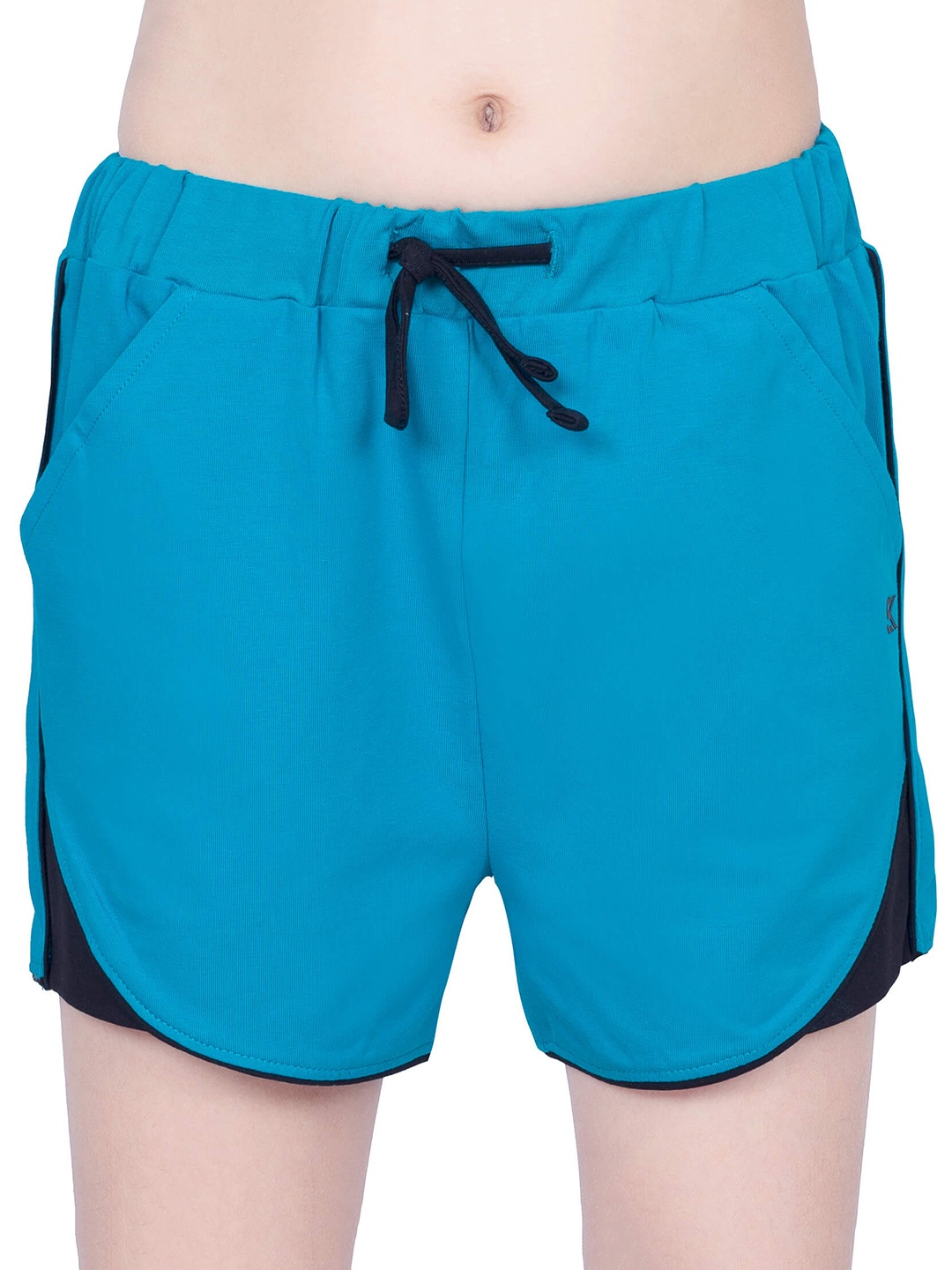 

ONE SKY Girls Mid Rise Cotton Shorts, Teal