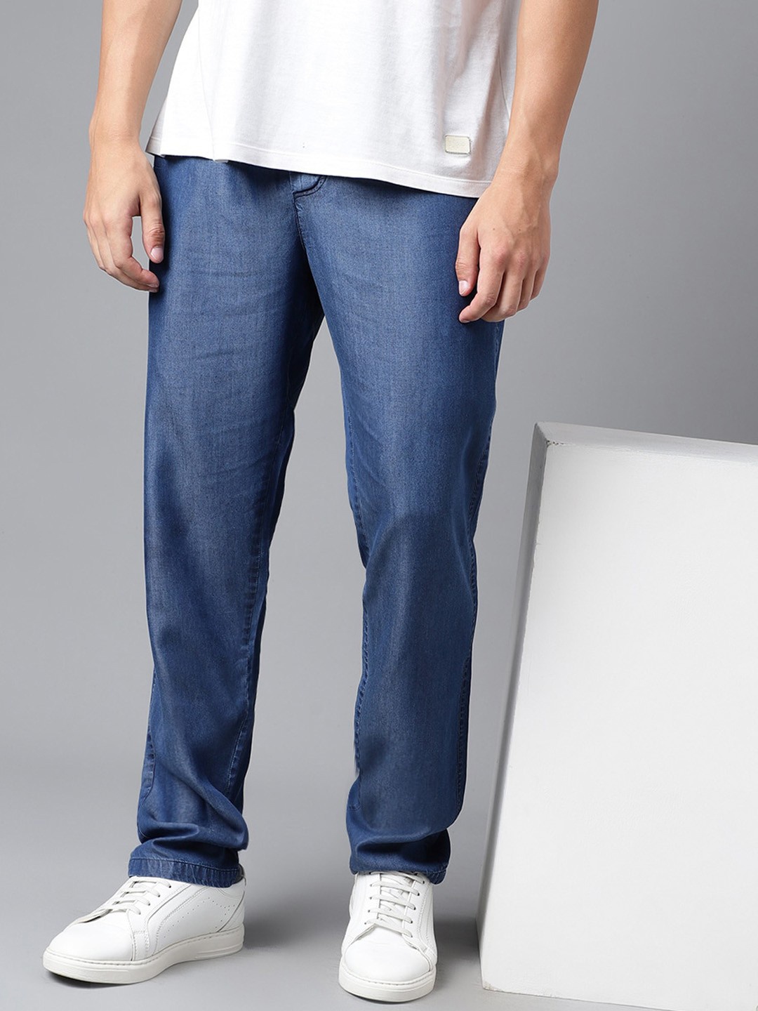 

Hancock Men Pure Cotton Relaxed Fit Track Pants, Blue