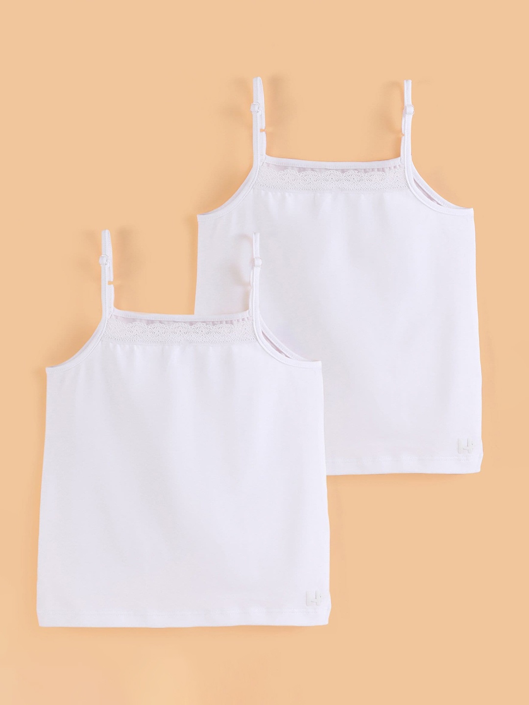 

Honeyhap Girls Pack Of 2 Bio Finish Camisoles, White