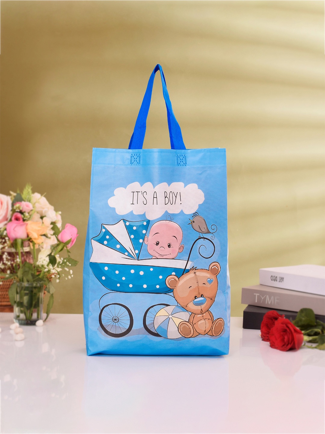 

Kuber Industries 24 Pieces Printed Lunch Bags Travel Accessory, Blue