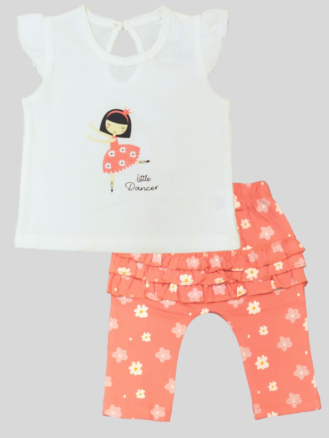 

BAESD Girls Printed T-shirt with Pyjama, Red