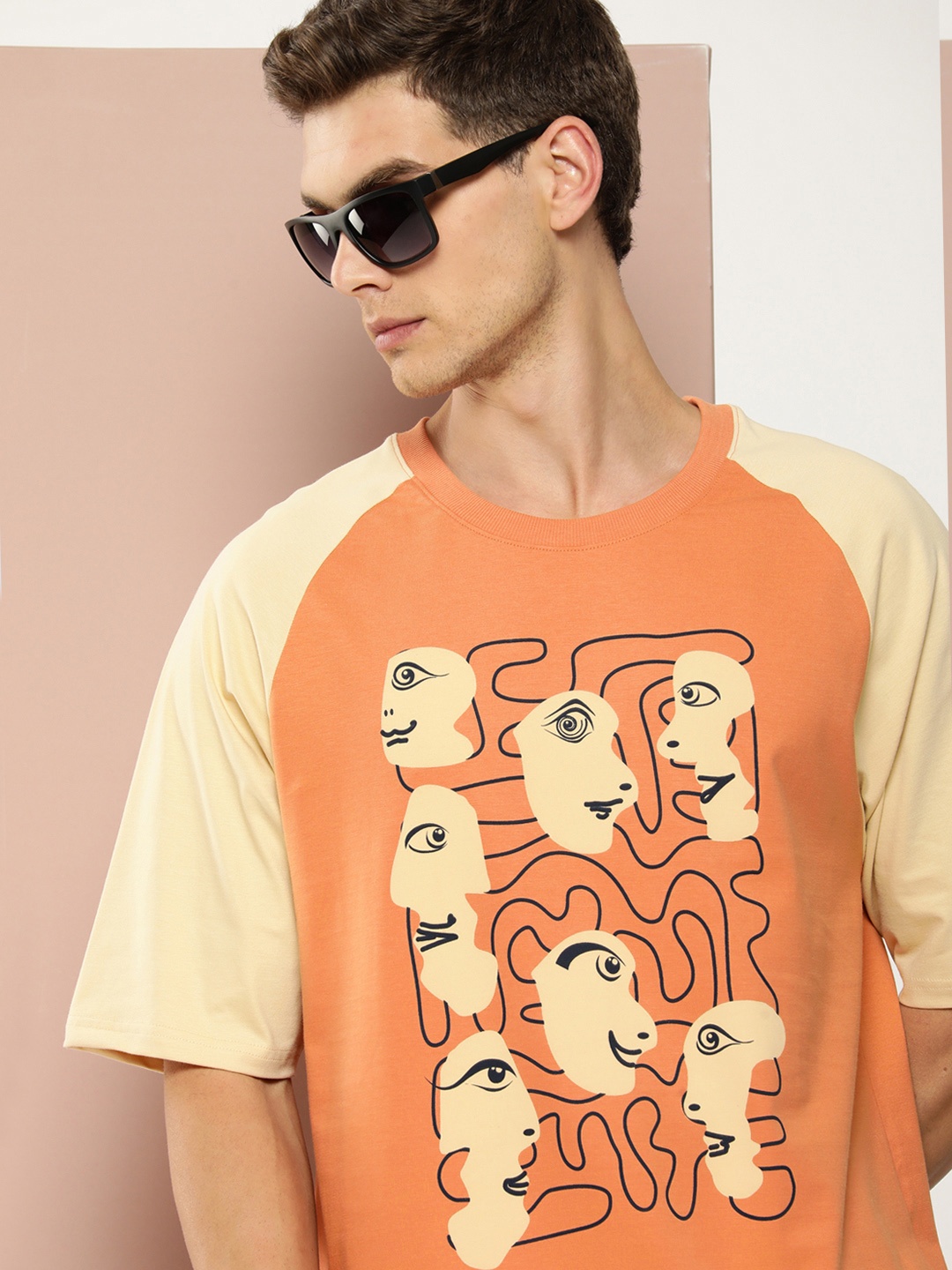 

Stormborn Men Graphic Printed Oversized Drop-Shoulder T-shirt, Brown