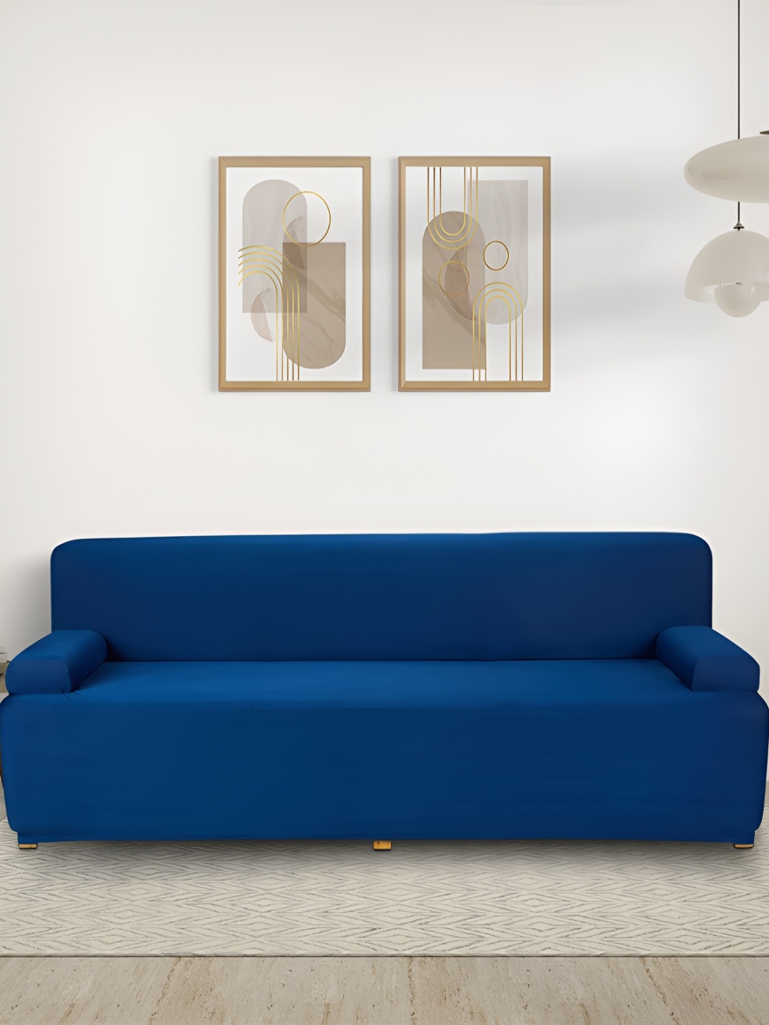 

Dakshya Industries Blue Elasticated Sofa Cover