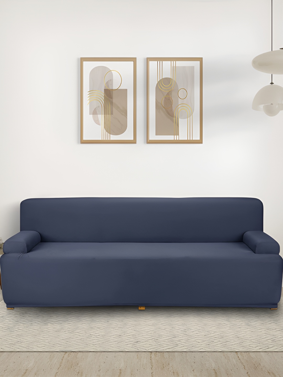 

Dakshya Industries Grey Elasticated Sofa Cover