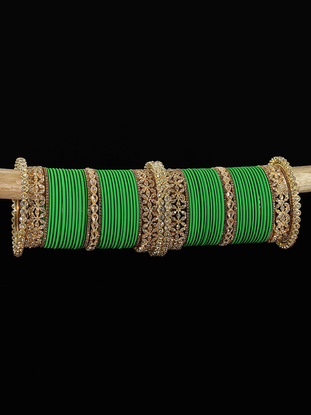 

LAVAZZA Set Of 66 Gold-Plated Crystal Studded Bangles