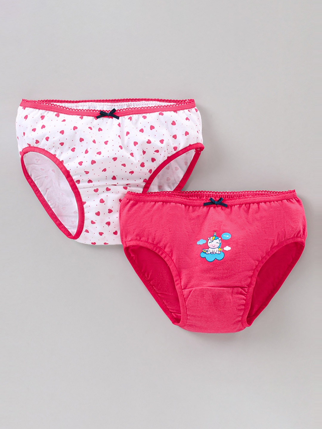 

Honeyhap Girls Pack Of 2 Basic Briefs, Red