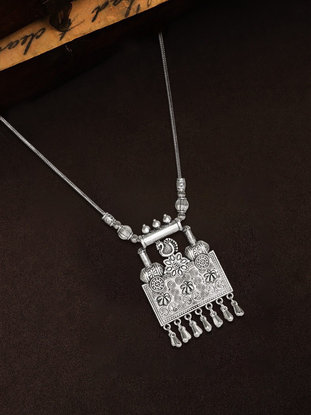 

Sangria Silver-Plated Oxidized Necklace